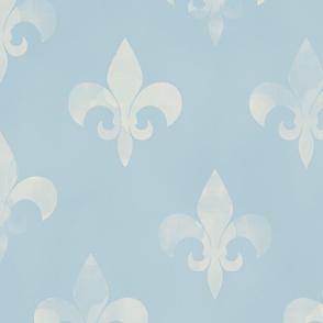 Fleur De Lys Duck Egg Blue (large)