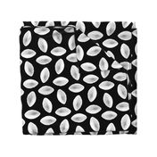 Footballs Print Football Themed Pattern with Black Background