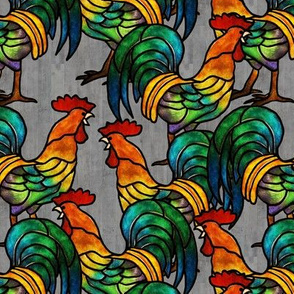 Stained Glass Roosters (4 inch)