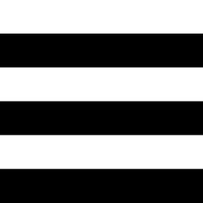 1" Black and White Stripes - Horizontal - 1 Inch / 1 In / 1in