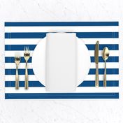 1" Classic Blue and White Stripes - Horizontal - 1 Inch / 1 In / 1in