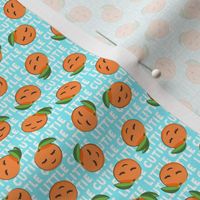 (1/2" scale) Little Cutie - Happy Oranges - summer fabric (blue) C20BS