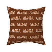 Aloha art on brown