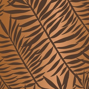 Palm frond tiger stripes on tan