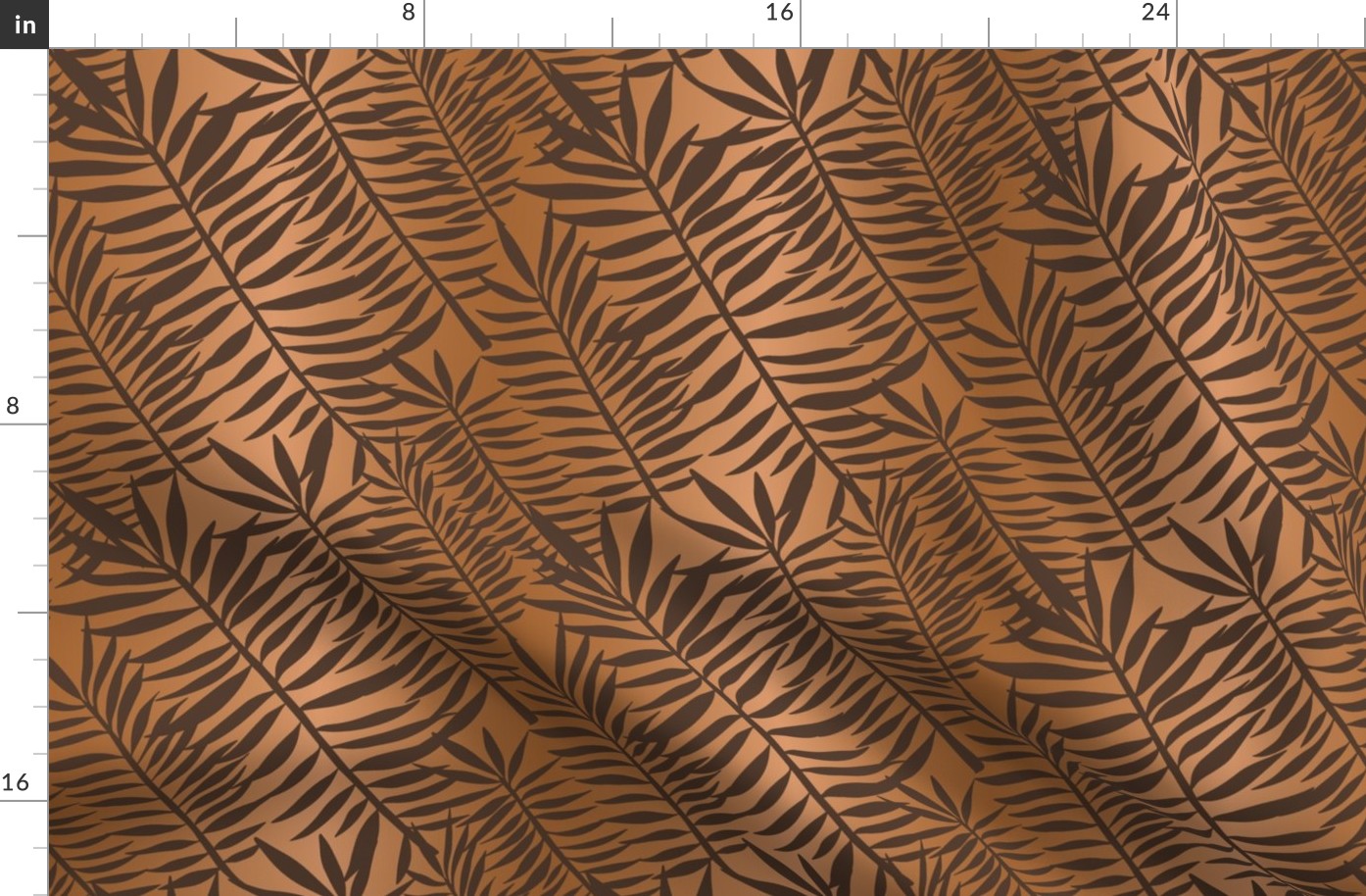 Palm frond tiger stripes on tan