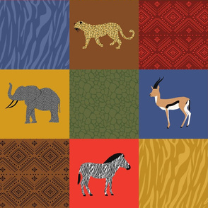 Safari Animals Cheater Quilt