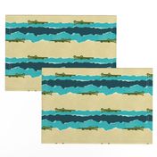 Croco Scissor Papercut Stripes