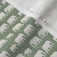 (extra small) elephants march - sage C20BS