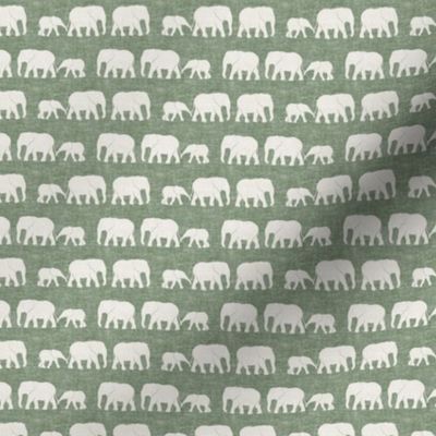 (extra small) elephants march - sage C20BS