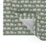 (extra small) elephants march - sage C20BS