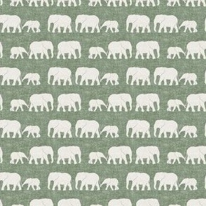 (extra small) elephants march - sage C20BS