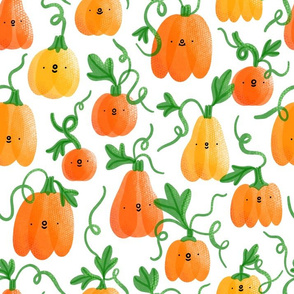 Cute watercolor pumpkin pattern