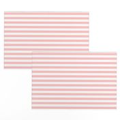 1/2" Blush Pink and White Stripes - Horizontal - Half Inch / 1/2 Inch / Half In / 1/2 In / 1/2in / 0.5 Inch