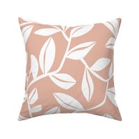 Orchard - Botanical Leaves Blush Pink Large Scale