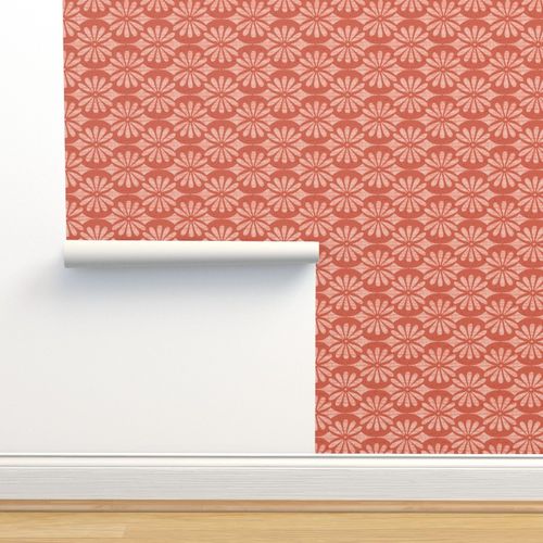 Solstice - Boho Geometric Terra Cotta Wallpaper | Spoonflower