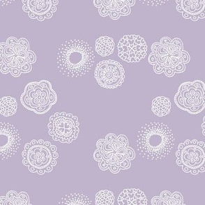 Blossom mandala abstract flower illustrations sweet romantic floral boho design spring summer lilac purple lavender