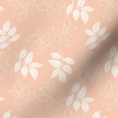 Leaf Silhouettes French Linen in Blush