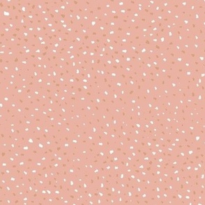 Three tone speckles - messy spots on coral blush