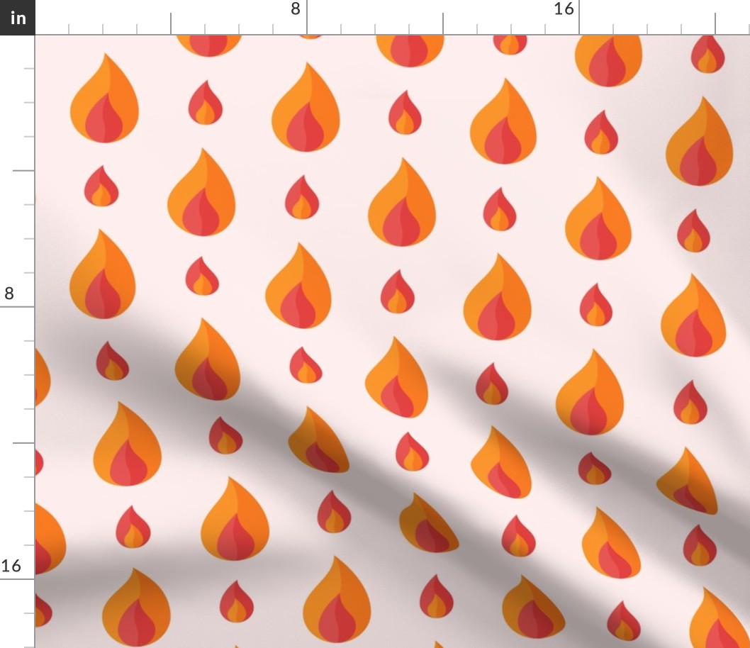 Geometric Pattern: Flame: Light Orange