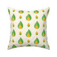 Geometric Pattern: Flame: Light Green