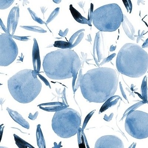 Blue tangerine bloom - watercolor p266