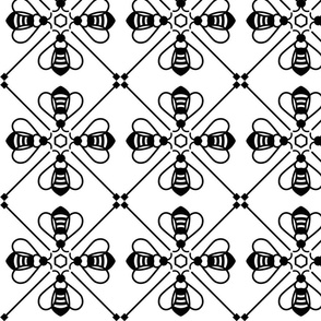 Maxi Diamond Honey Bees Monochrome