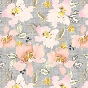 Willow Flowers // Gray Linen