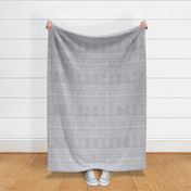 Minimal mudcloth bohemian mayan abstract indian summer love aztec linen texture cool gray white JUMBO