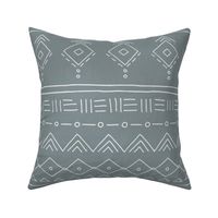 Minimal mudcloth bohemian mayan abstract indian summer love aztec linen texture stone gray white JUMBO