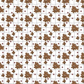 Small Brown Paper Flowers with Grid