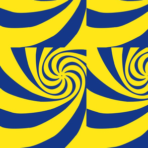 Psychedlic Spiral -- blue/yellow