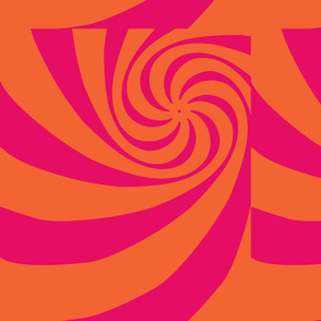  Psychedelic Spiral -- pink/orange