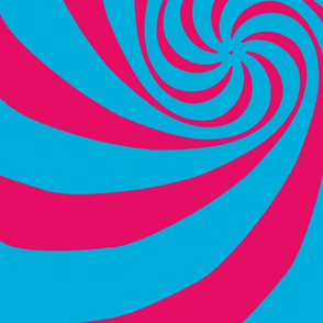 Psychedelic Spiral -- pink/blue