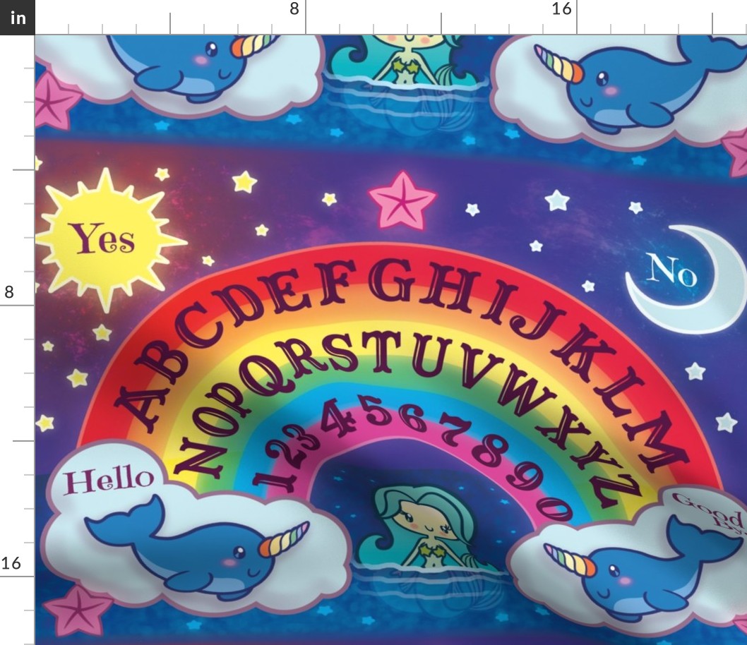 Rainbow Mermaid Spirit Board Fat Quarter