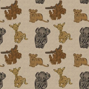 Safari Animals Wallpaper/Fabric
