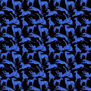 Greyt Greyhound Blue Glitter Look Smaller Scale