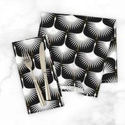 Art Deco Swans with Gray wingtips - 6" Wingspan Wallpaper