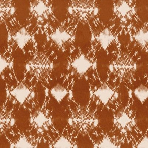 big tie dye diamond plaid in copper