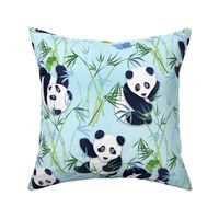 light blue panda bamboo