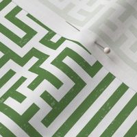Geometric oriental-green and white