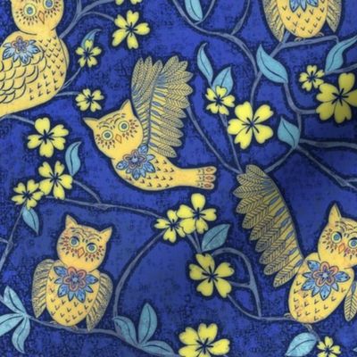 Night Owl Chintz cutouts, medium