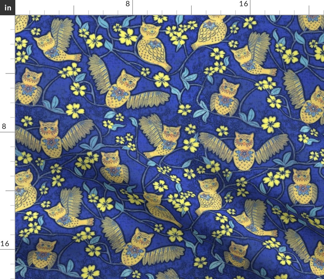 Night Owl Chintz cutouts, medium