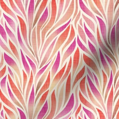 textured abstract pink and coral seaweed - small scale / 10.5"x12.25" fabric // 12"x 14" wallpaper