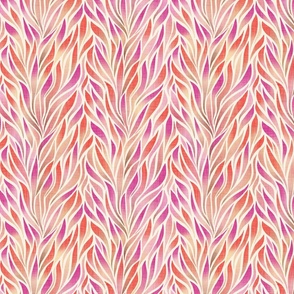 textured abstract pink and coral seaweed - small scale / 10.5"x12.25" fabric // 12"x 14" wallpaper