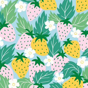 papercut strawberries/yellow/large