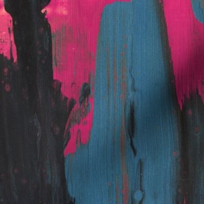 fluid painting New dawn neon pink and teal