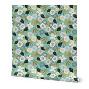 Butterfly Garden Teal - Large