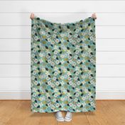 Butterfly Garden Teal - Large