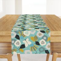 Butterfly Garden Teal - Large