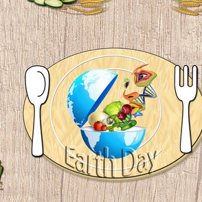 healthy plates of food on Earth day